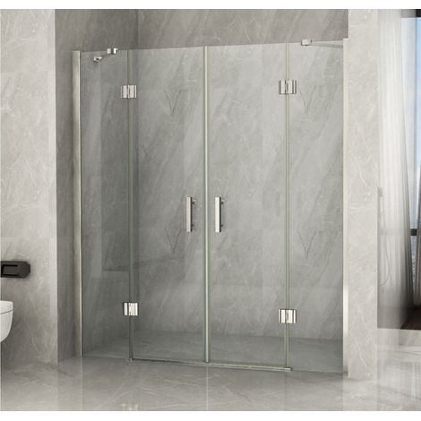 Box Doccia 8 mm 80 90 100 110 120 140 2 Ante Battenti Cristallo - Misura Box Nicchia 100+110 (1/3)