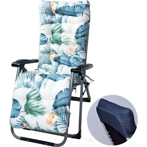 Coussin jardin déco 170x53x8 cm, Adapté, pour chaises longues et fauteuils à bascule . motifs floraux terrasses et espaces extérieurs (1/5)