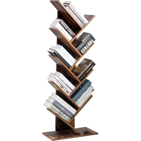 Libreria Design Moderno Industriale Scaffale 10 Ripiani legno MDF Casa Ufficio (1/5)