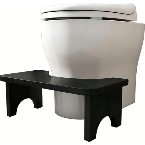 Tabouret de Toilette Bambou, Tabouret Physiologique WC 36 x 19 x 16.2cm, Marche Pied Toilette avec Coussinet en Mousse pour Salle de Bain,Contre Constipation (1/5)