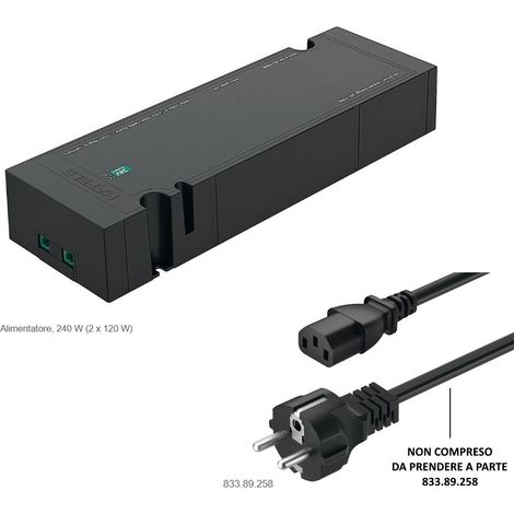 DRIVER PER LED 24Volt 240Watt (2x120W) HAFELE LOOX5 SENZA CAVO E SPINA EU 833.95.012 (1/2)