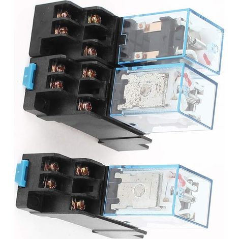 3 pièces AC 220 V/240 V connecteur lumineux DPDT 8 broches relais commutation + prise