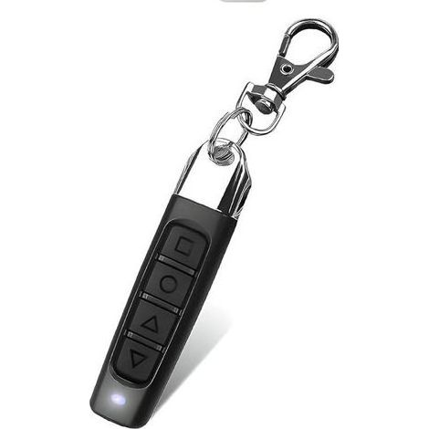 Télécommande universelle 4 canaux - Clonage auto 433,92 MHz - Ouvre-porte garage métallique noir compact 6,6x1,4cm - 1 pièce (1/5)