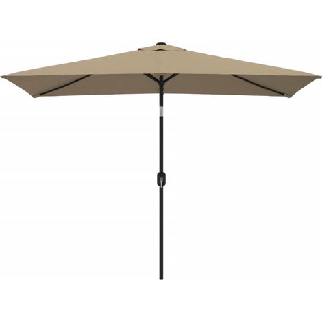 Ombrellone con palo in metallo 300 x 200 cm tortora 020008135