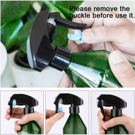 Vaporisateur vide - Sans BPA Capacité 300 ml - Jardinage et beauté - Lot de 2 noir (1/4)
