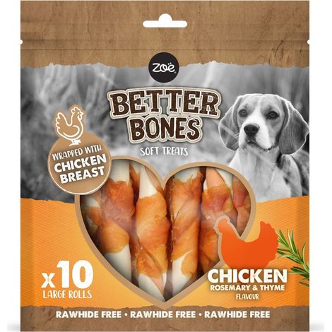 Zoë Better Bones Pollo - Rolls Grandes Envueltos en Pollo con Romero y Tomillo - 10 Ud