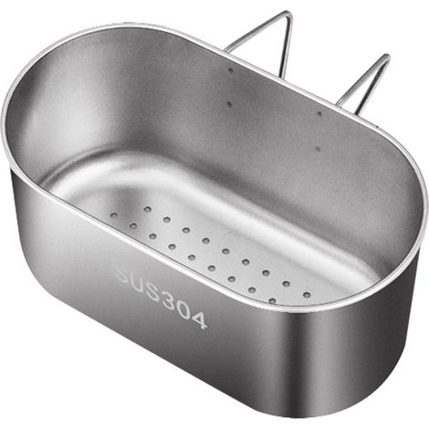 Panier de Vidange Evier Crépine - Acier Inoxydable, Facile à Utiliser, pour Cuisine, Support de Séchage au-Dessus d'Évier pour Stockage et Lavage des Vaisselle/Fruits/Légumes (1/5)