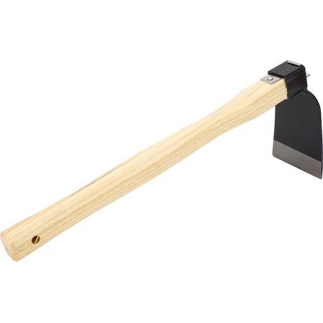 Houe à main ergonomique avec manche en bois, en acier au carbone léger, pour le désherbage du jardin et la maison (1/5)