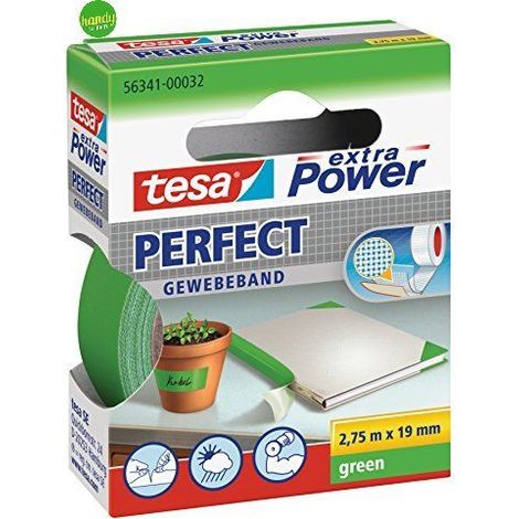 Nastro biadesivo a tela Tesa premium verde 19 mm x 2,75 mt
