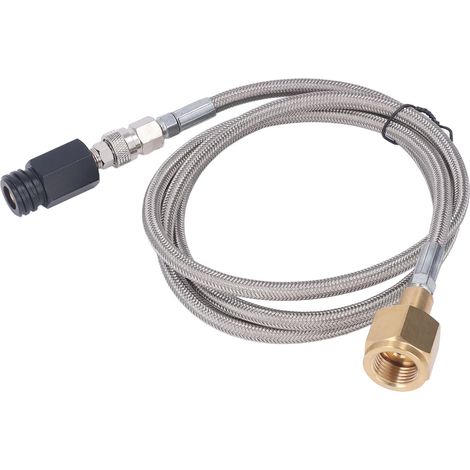 Adaptateur de remplissage pour cartouche de CO2 avec tuyau de 152 cm (60 pouces) en acier inoxydable CGA320 (1/5)