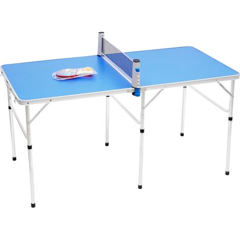 Tavolo da ping-pong, pieghevole, struttura resistente, blu (1/2)