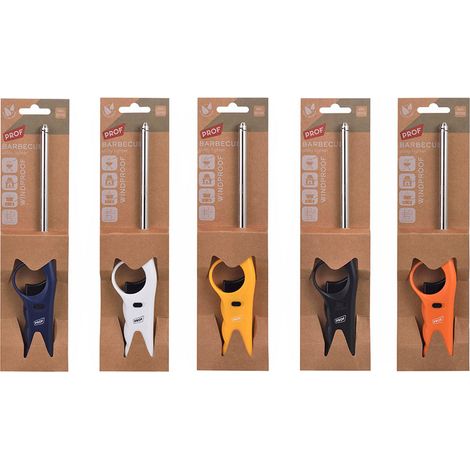 Accendino da cucina elettronico ricaricabile, colori assortiti, blister ecologico