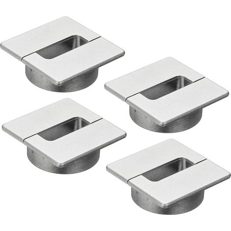 Pasacables de escritorio de 2,4 pulgadas, 4 piezas, cubierta para orificio de cables, organizador de cables para oficina, hogar, mesa, encimera, plateado (1/5)