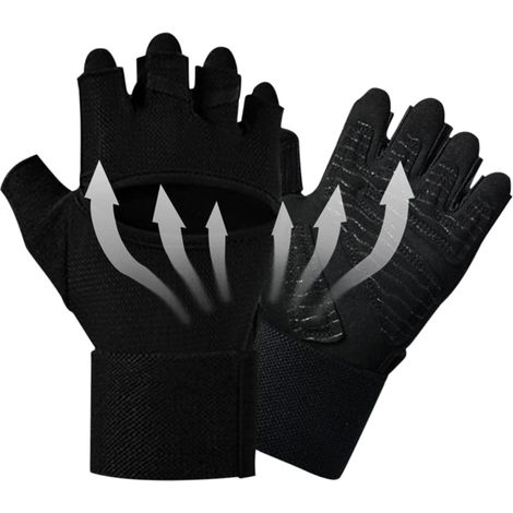 Bexdug Gants de sport pour femme Équipement d'haltérophilie respirant antidérapant Gants d'haltérophilie – pour gym, entraînement, fitness, musculation, cyclisme, travail, moto (1/5)