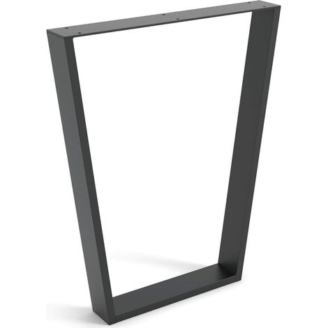 Pata Industrial para Muebles en Acero Negro Poro Medidas 58080712 mm Altura: 71,2 cm 1 Unidad - (1/7)