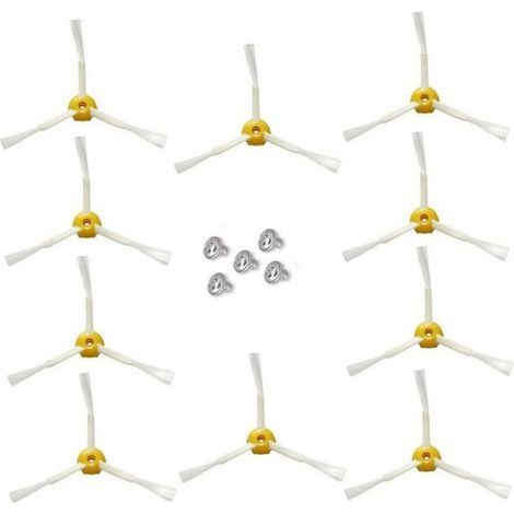 Spazzola laterale per iRobot Roomba serie 500, 600 e 700 (rossa, 10 pezzi, spazzola laterale a 3 bracci) (1/5)