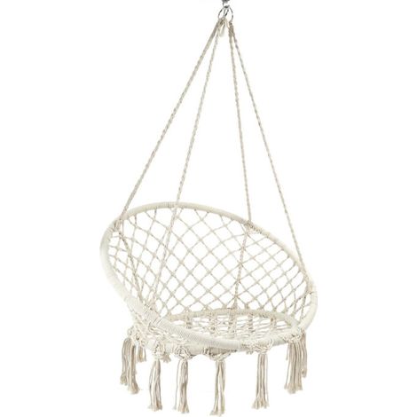 Balancelle Macramé "Sumatra" 120cm Beige (1/4)