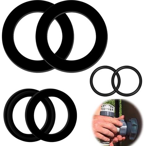 6pcs Rondelles en Caoutchouc avec Joint Torique, Grand Assortiment de Rondelles en Caoutchouc pour Vannes de Piscine 10745, 10262, 10255 (1/5)