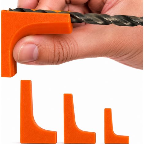 Set di 3 guide di foratura a 90 gradi stampate in 3D, dimensioni disponibili