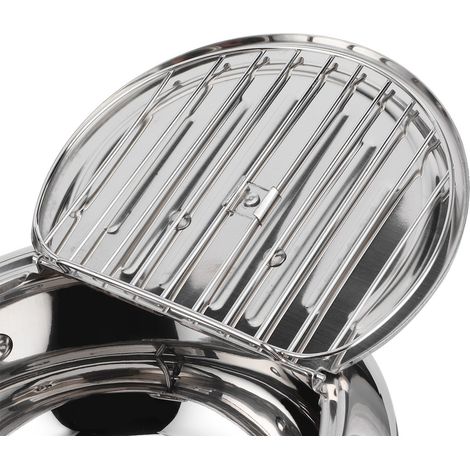 Mini-poêle à frire japonaise en acier inoxydable avec thermomètre, compatible avec les plaques à induction, 20 cm (1/5)