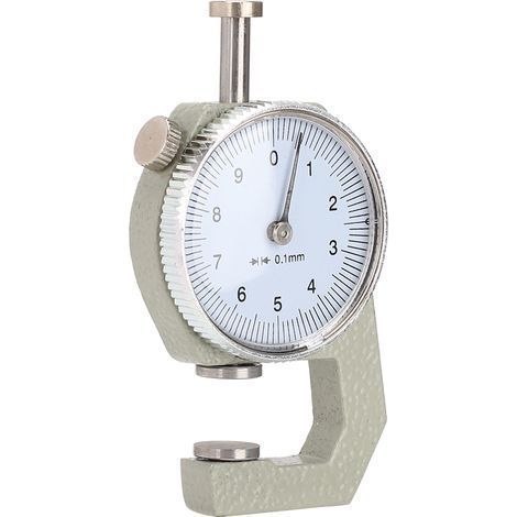 Runder Dickenmesser mit flachem Kopf zur Messung von Leder und Schmuck, Messgerät 0-10 mm (1/5)