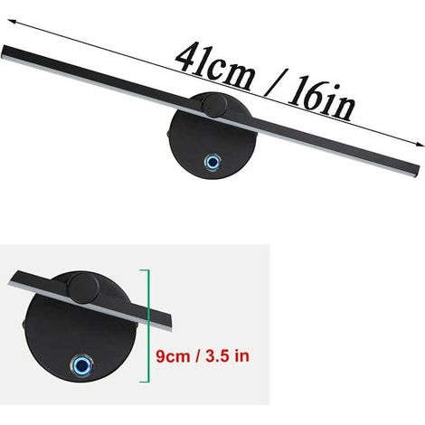 Lampes pour Miroir LED Dimmable avec Interrupteur Applique Salle de Bain Rotative à Lampe 300° 5W 4000K 41CM (1/3)