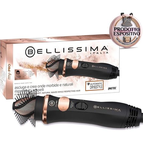 Imetec Bellissima My Pro Miracle Wave Spazzola Aria Modellante 1100W Onde Morbide