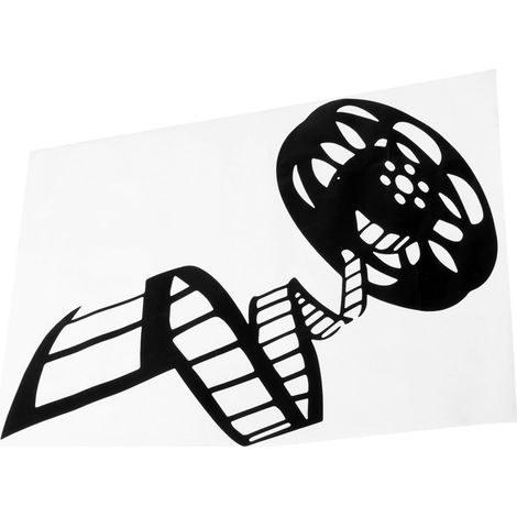 Autocollants Muraux Pvc Motif Bobine de Film Vintage, Repositionnables et Amovibles, Décoration Créative pour Chambre et Salon (1/5)