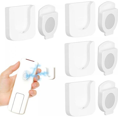 4er-Pack verbesserte starke magnetische Fernbedienungshalterung – Fernbedienungs-Wandhalterung – multifunktionaler Wand-Organizer – für Schule und Zuhause (1/5)