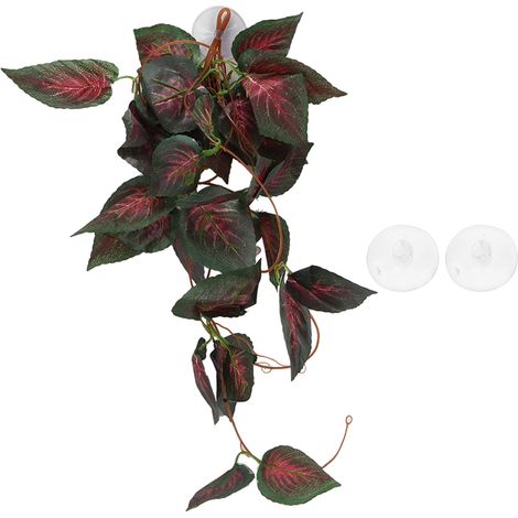 Plante de simulation de reptile, aménagement paysager décoratif, fausse vigne pour forêt tropicale, boîte NFF-85, feuille d'étoile rouge (1/5)