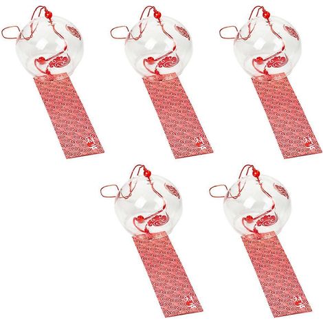 Carillon éolien japonais en verre, décoration de sonnette pour chambre ou maison, motif nuages (1/5)