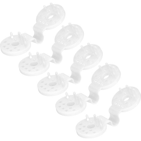 100 attaches de fixation pour filets anti-oiseaux en plastique durable, clips pour serres et jardins, couleur blanche (1/5)