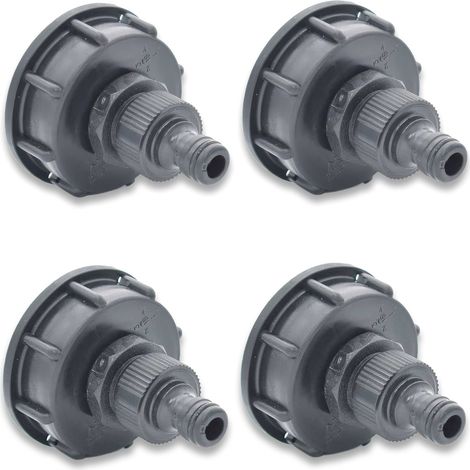 Lot de 4 Raccords S60x6 embout mâle pour cuves IBC 1000 litres (1/5)
