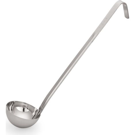 Louche 47 cm, 1 L, Ø 16 cm, restauration, acier chromé-nickel argenté