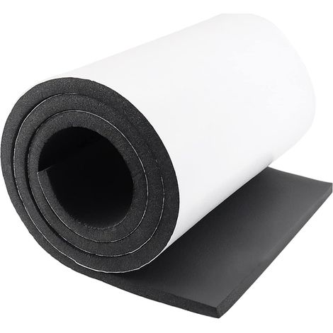 Plaque de mousse en néoprène auto-adhésive multifonction en mousse (Noir, 300mm X 12mm X 1.5m) (1/5)