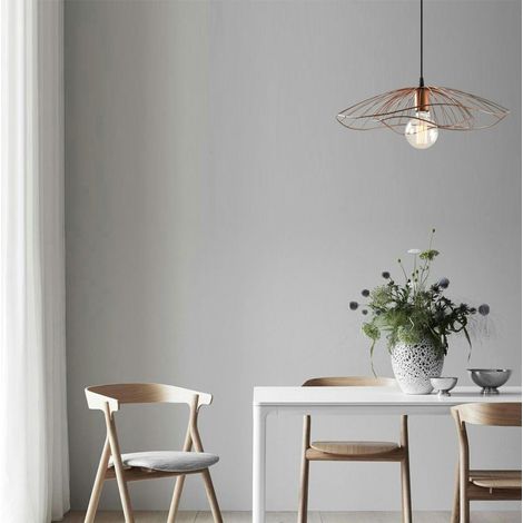 Suspension design métal cuivré filaire forme fleur SINOP (1/5)