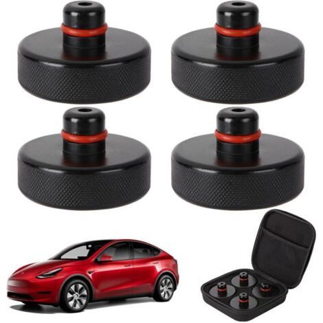Jack Pad pour Tesla Model 3/Y/S/X, Adaptateur de Cric en Caoutchouc pour Sol, Outil de Levage, Support Protège-Batterie et Châssis pour Voiture