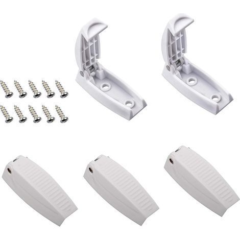 5 pièces Supports de Porte pour Camping Car, loquet de Porte à Bagages Blanc, Clips de Porte de Camping Car, Maintien de la Porte à Bagages Ouverte, pour Camping Car, remorque, Camping Cars (1/5)