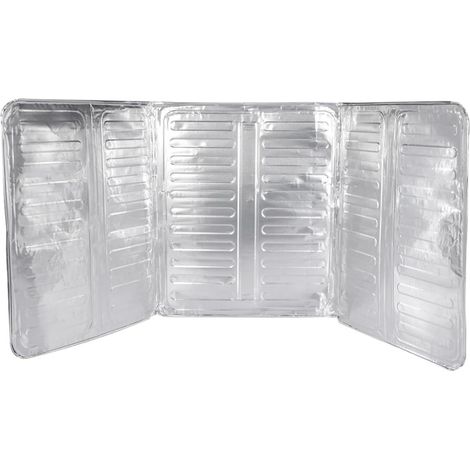 Plaque Anti-éclaboussures en Aluminium Argenté Trois Panneaux Articulés, Protection la Graisse et Isolation Thermique pour Cuisson à Gaz Cuisine (1/5)