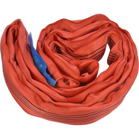 Élingue ronde 5T en polyester PES, boucle sans fin 5 mètres x 75 mm, sangle de levage pour grue, accessoire de manutention robuste (1/5)