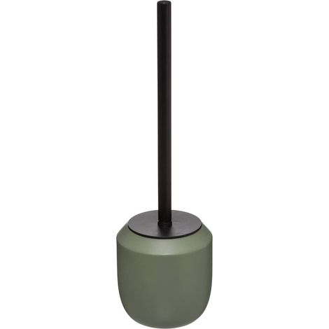 Set di tre scopini per WC color kaki (1/3)