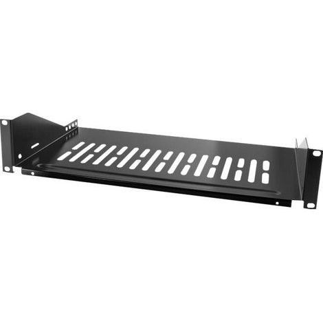 Logilink SF2C45B estante cantiléver negra 2U 19 pulgadas