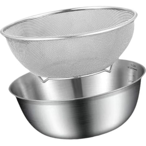 1 Ensemble Passoire,Bassin Acier Inoxydable 304,Filtration Fine,Cuisine Domestique (1/5)