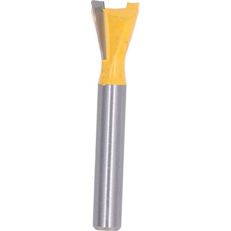 Fraise à queue d'aronde pour le travail du bois, queue de 6,35 mm (1/4 po), alliage d'acier au tungstène, pour le fraisage de 6,35 mm x 12,7 mm (1/4 po x 1/2 po).
