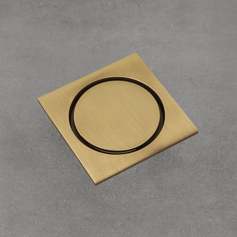 Griglia di scarico WELLS in ottone anticato 100x100 mm