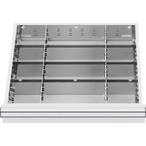 STIER Schubladeneinteilung Metalleinteilung BLH 200-300 mm Innenmaß 500x450 mm 12 Fächer 6 x TW 125 (1/4)