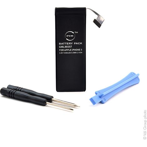 NX - Batterie téléphone, smartphone, GSM pour iPhone 5 3.8V 1440mAh - 616-0611AAP353292 (1/4)