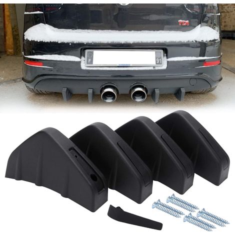 4X Diffuseur de Pare-Chocs Arrière de Voiture Universel Spoiler Noir Auto Pare-Chocs Arrière Lèvre Diffuseur Aileron de Requin Becquet Anti-Collision Séparateur Accessoires Décoration (1/5)