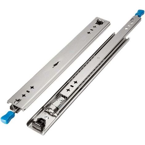 ZVD 1 Paire Glissières Tiroirs 400mm(16 in) Industriel Coulisses à Billes avec Fonction de Verrouillage pour Car Étagères Charge 120kg (1/4)