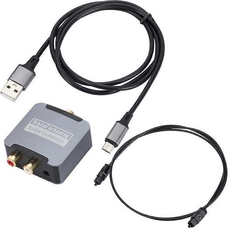Convertisseur audio numérique vers analogique, SPDIF optique/coaxial vers RCA et 3,5 mm pour TV (1/5)
